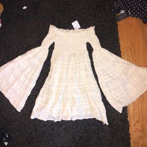 FP: off the shoulder crotchet dress